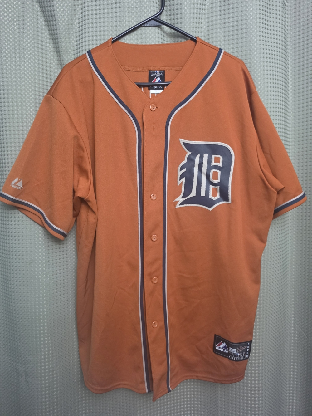 Majestic Orange Detroit Tigers Button-Front Jersey
